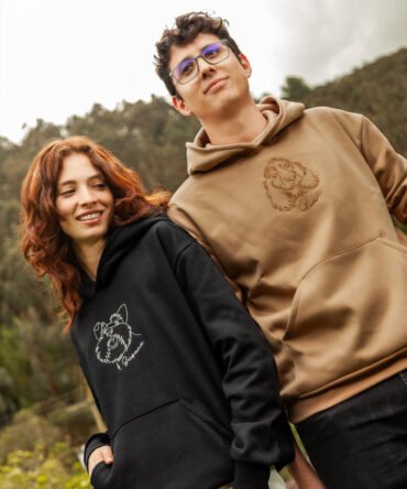 Hoodie minimal 1 o 2 mascotas